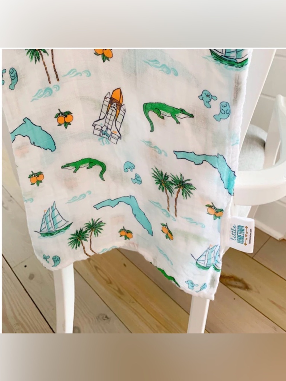 FLORIDA Classic little Hometown Swaddle Blanket (Extra Soft Bamboo Swaddle)